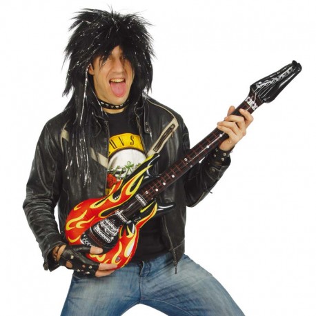 Guitarra hinchable llamaradas