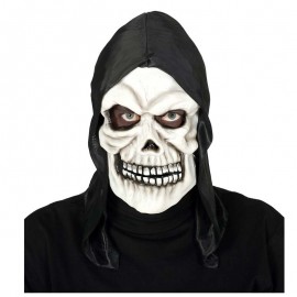 Careta de calavera con capucha