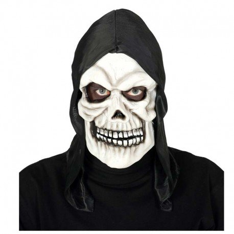 Careta de calavera con capucha