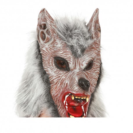 Mascara de hombre lobo con pelo