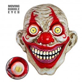 Careta payaso killer ojos moviles rojo