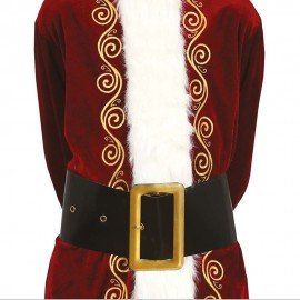 Cinturon de Papa Noel hebilla oro