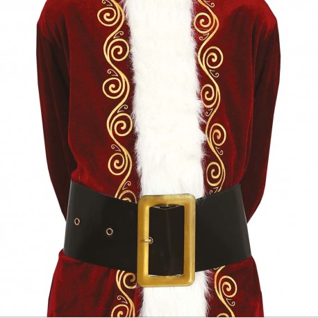 Cinturon de Papa Noel hebilla oro