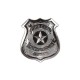 Placa de policia de metal