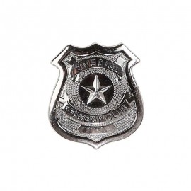 Placa de policia de metal