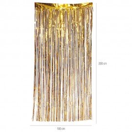 Cortina metalizada oro