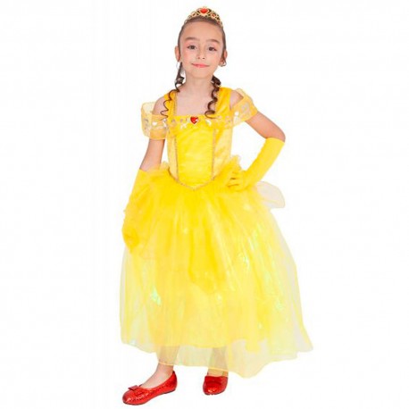 Disfraz de princesa amarilla 7-8 años