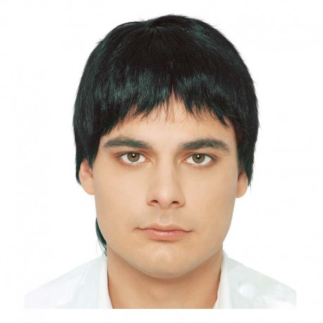 Peluca de Friki morena