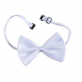 Pajarita blanca de raso