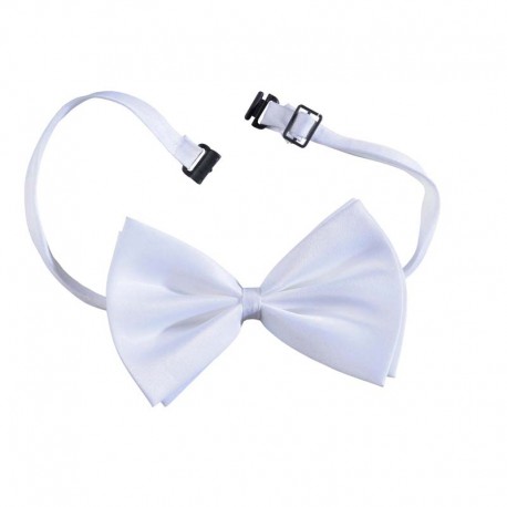 Pajarita blanca de raso