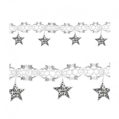 Guirnalda Feliz Año Nuevo plata
