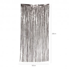 Cortina metalizada plata
