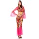 Disfraz de hippie chica rosa