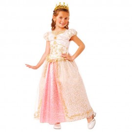 Disfraz de pincesa rosa oro 5-6 años