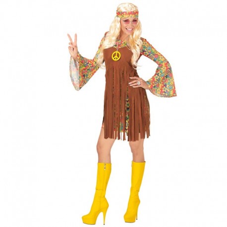 Disfraz de hippie chica corto