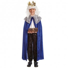 Capa de rey mago infantil azul